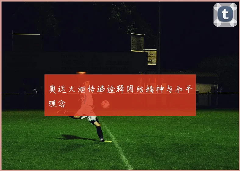 奥运火炬传递诠释团结精神与和平理念